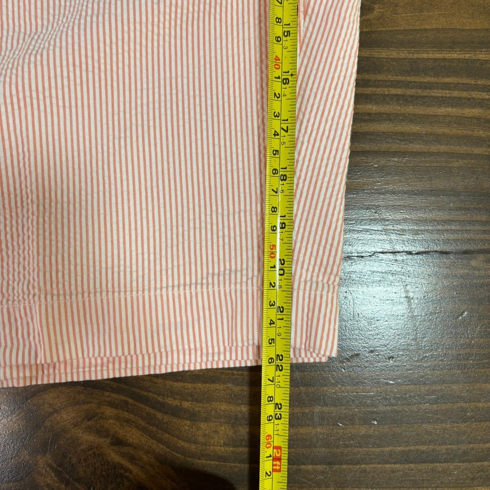 Brooks Brothers 346‎ Mens Pink White Seersucker Striped Shorts Cotton Size 42 - Picture 10 of 12